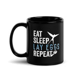 Wingspan Board Game Inspired Black Glossy Mug