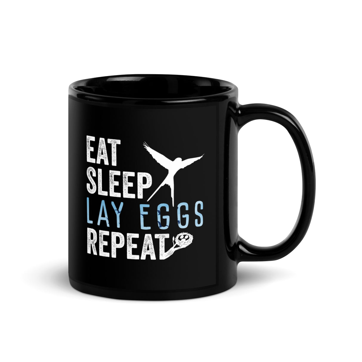 Wingspan Board Game Inspired Black Glossy Mug