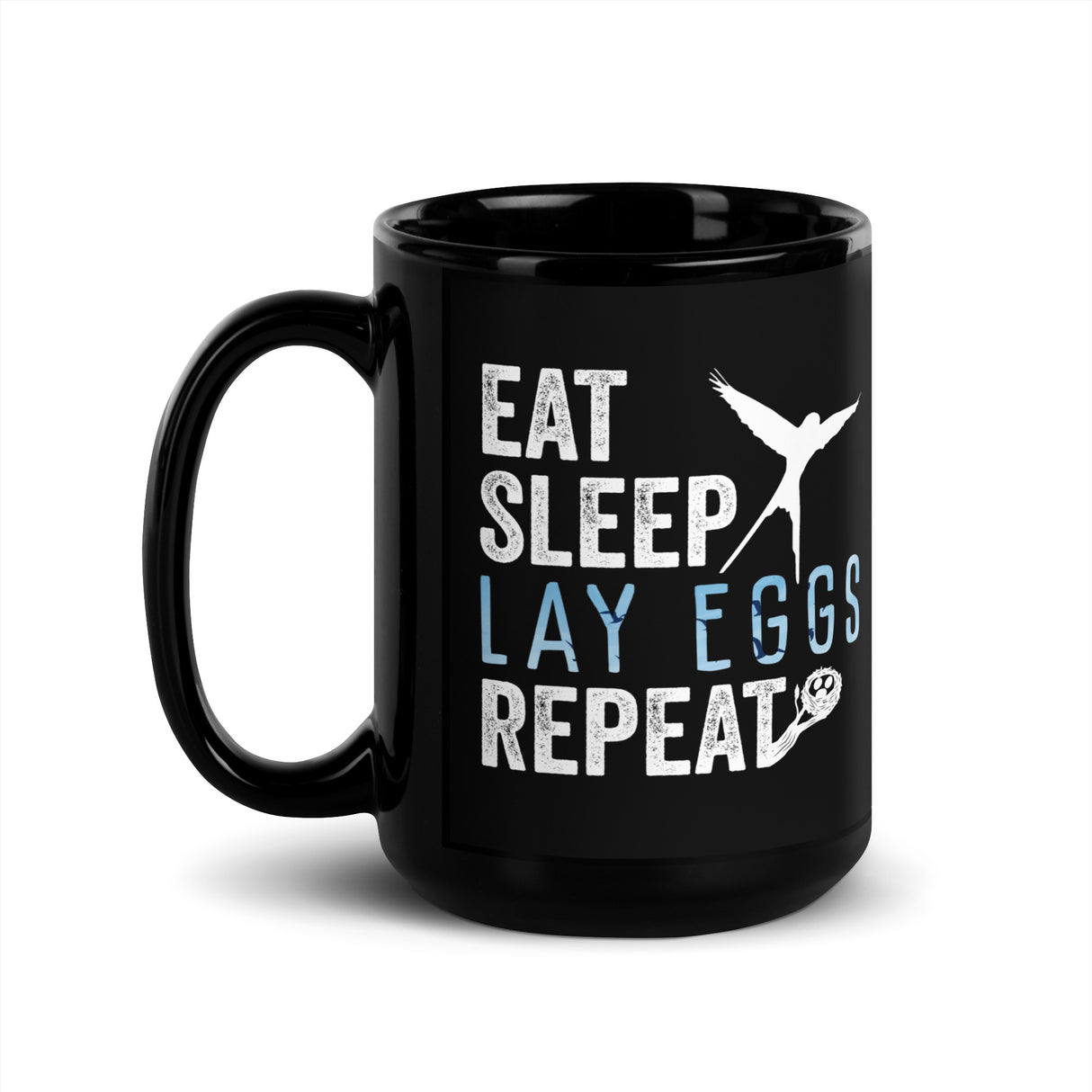 Wingspan Board Game Inspired Black Glossy Mug