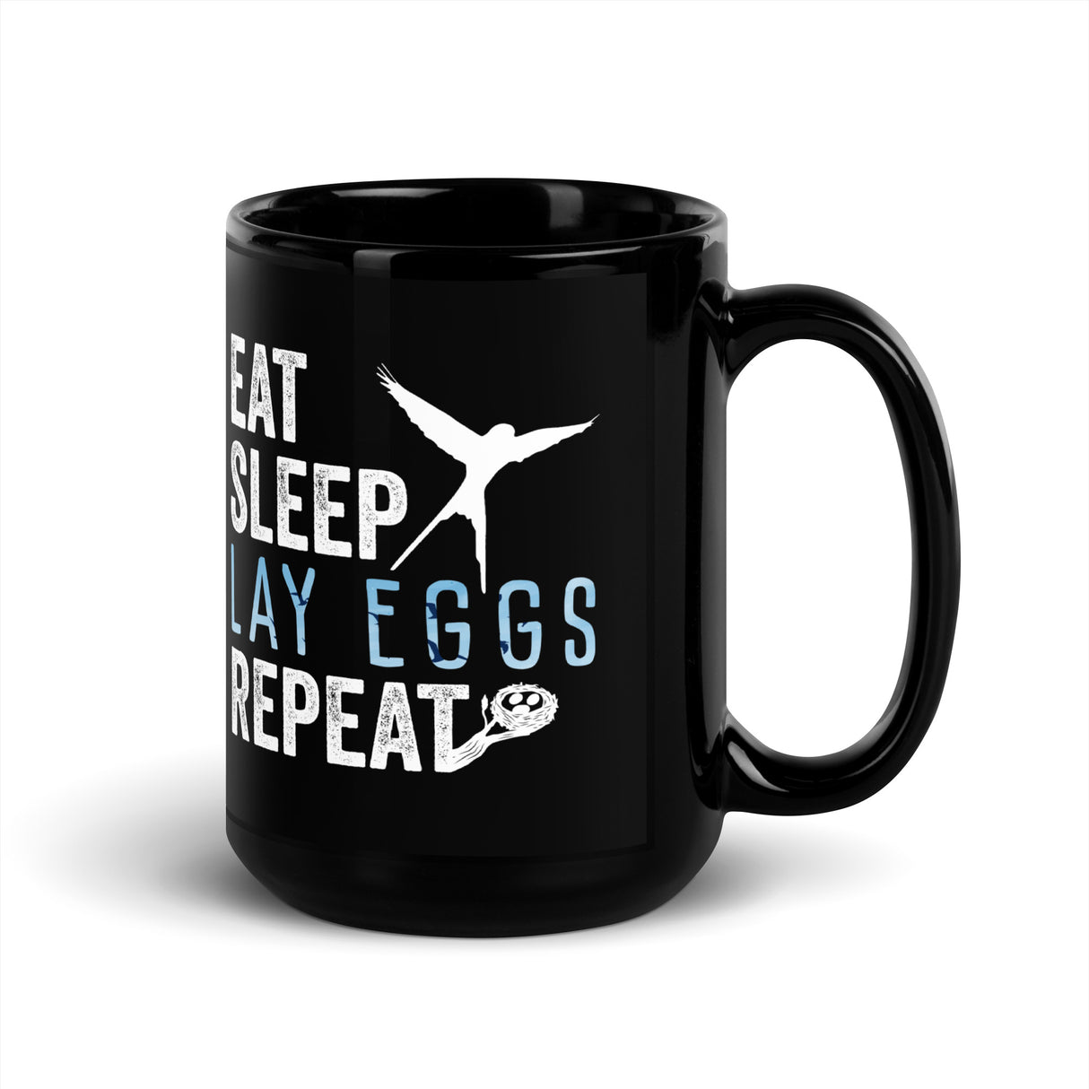 Wingspan Board Game Inspired Black Glossy Mug