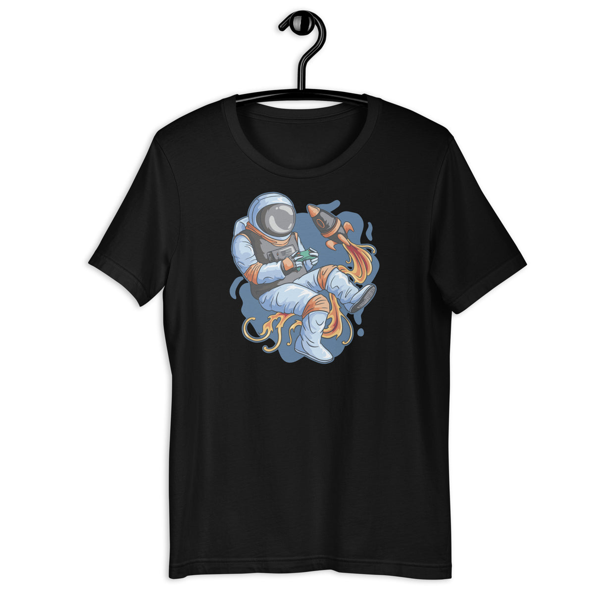 Astronaut Playing a Video Game in Space Unisex T-shirt