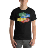 Eat Sleep Build Repeat Building Bricks Unisex T-shirt