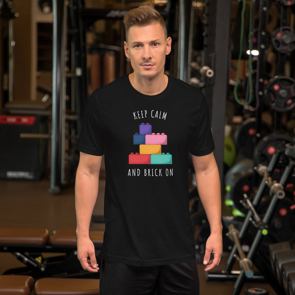 Keep Calm and Brick On Unisex T-shirt