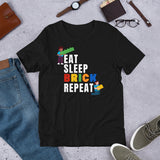 Eat Sleep Brick Repeat Unisex T-shirt