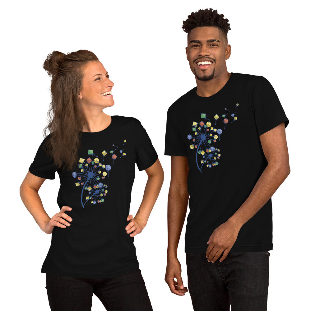 Dandelion Role Playing Game Dice Unisex T-shirt