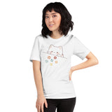 Cute Kawaii Cat Throwing Role Playing Game Dice Unisex T-shirt