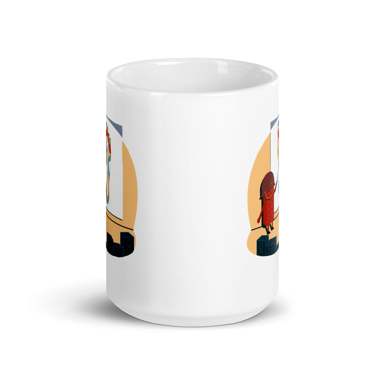 Building Bricks Studying Foot Funny - Double Sided Mug