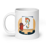 Building Bricks Studying Foot Funny - Double Sided Mug