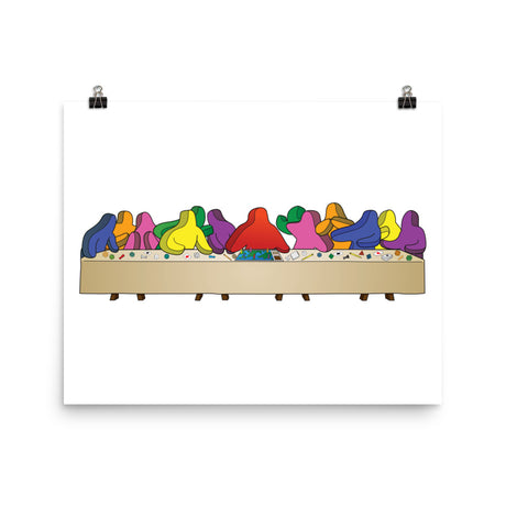 Last Supper with Board Game Meeples Poster