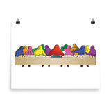 Last Supper with Board Game Meeples Poster