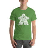 Board Game Meeple Typography with Terms and Mechanics Unisex T-Shirt