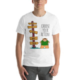 Choose Your Action Adventurous Board Game Meeple Unisex T-Shirt