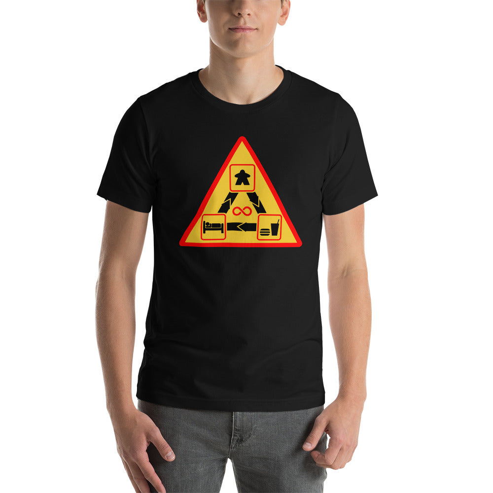 Board Gamer Triangle Play Eat Sleep Unisex T-Shirt