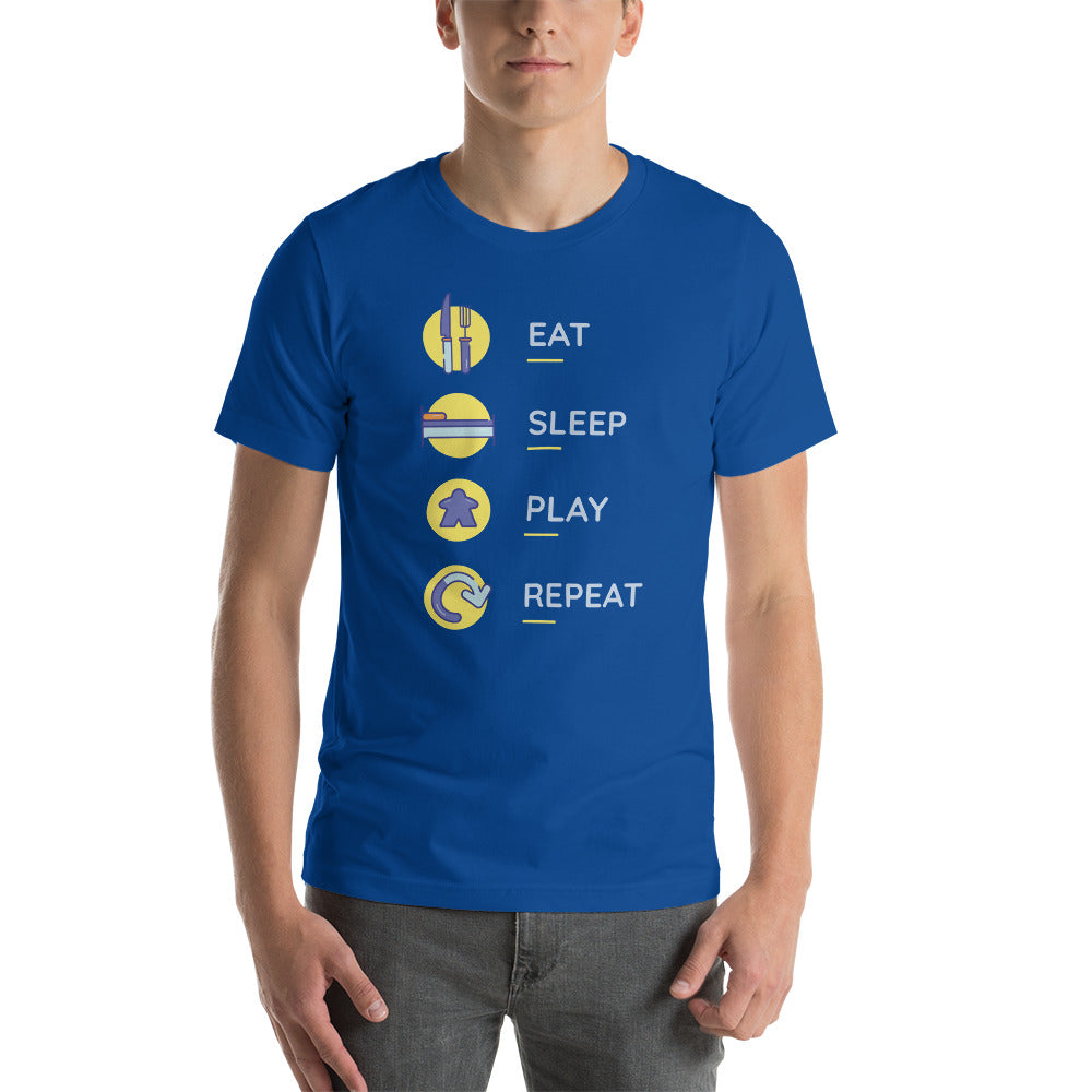 Eat Sleep Play Repeat Board Game Unisex T-Shirt