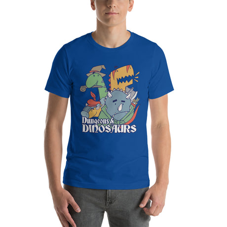 Dungeons & Dinosaurs Funny Role Playing Unisex T-Shirt