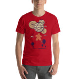 Board Game Meeple with Balloon Clocks Abstract Unisex T-Shirt