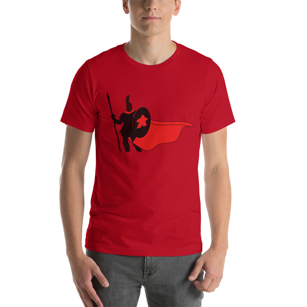 Spartan Warrior Meeple Shield Unisex T-Shirt