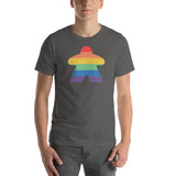 Rainbow Meeple Unisex Board Game T-Shirt