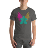 Grunge Board Game Meeple with Wings Unisex T-Shirt