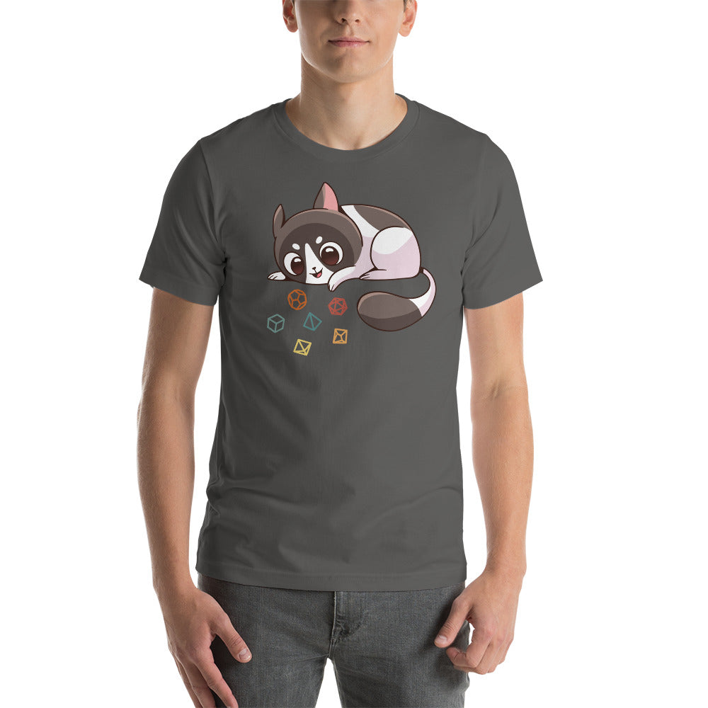 Cute Cat Rolling D&D Role Playing Dice Unisex T-Shirt