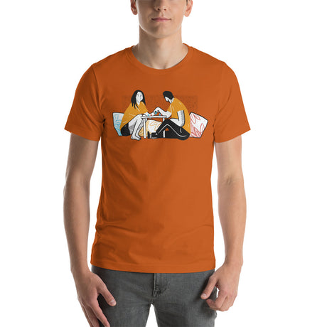 Couple Playing a Board Game Unisex T-Shirt