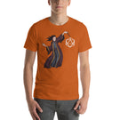 Wizard with a Wand Shaping a D20 D&D Dice in the Air Unisex T-Shirt