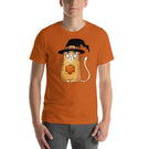 Grumpy Cat with Hat Holding a D20 D&D Dice Unisex T-Shirt