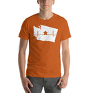 Board Game Meeple Heart Line in Washington Map Silhouette Unisex T-Shirt