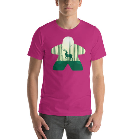 Deer in Forest Inside Board Game Meeple Unisex T-Shirt