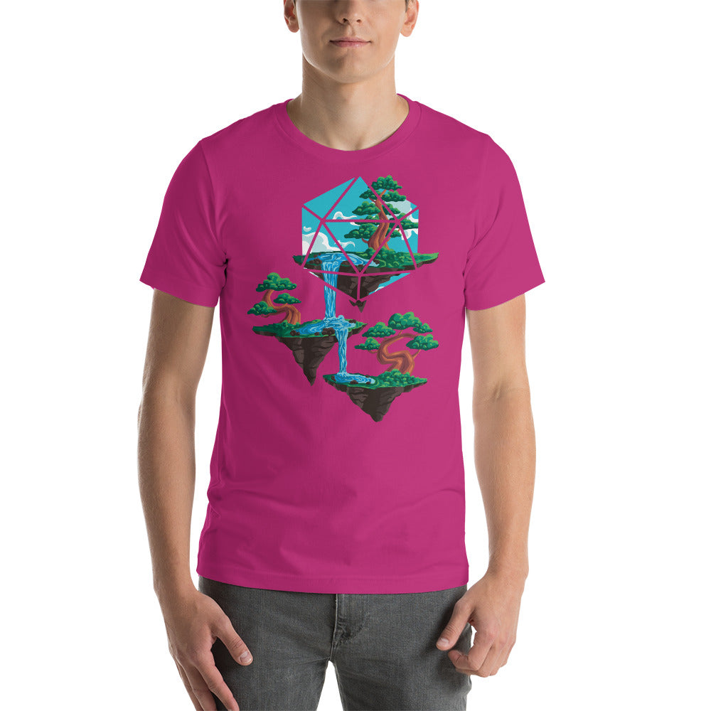 D20 D&D Dice - Floating Islands Unisex T-Shirt