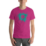 Green Ink Splash with D20 D&D Role Playing Game Dice Unisex T-Shirt