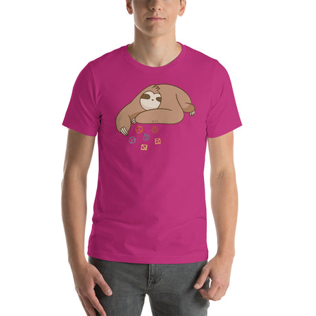 Cute Sloth Rolling D&D Role Playing Dice Unisex T-Shirt