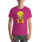 Yellow Alien Holding a D20 D&D / DND Role Playing Dice Unisex T-Shirt