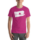 Board Game Meeple Heart Line in Pennsylvania Map Silhouette Unisex T-Shirt