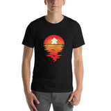 Meeple on Sunset Unisex T-Shirt