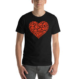 Heart Shaped Board Game Pieces Unisex T-Shirt