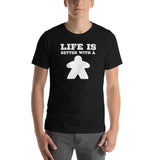 Life is Better with a Meeple Unisex Board Game T-Shirt