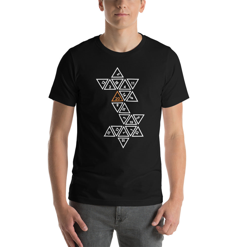 Flat Open D20 D&D Dice Unisex T-Shirt