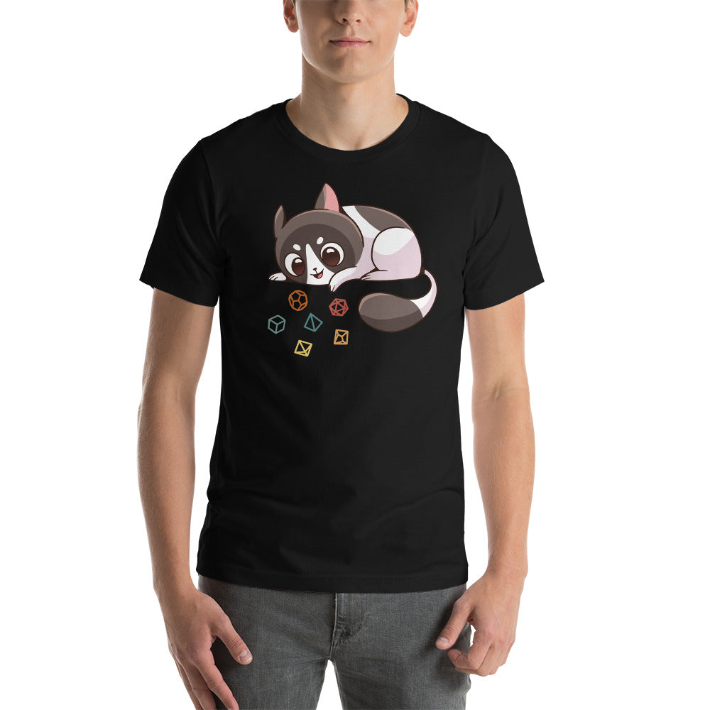 Cute Cat Rolling D&D Role Playing Dice Unisex T-Shirt