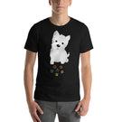 White Cute Puppy Rolling D&D Role Playing Game Dice Unisex T-Shirt