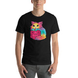 Cute Rainbow Cat Holding a D20 D&D Dice Unisex T-Shirt