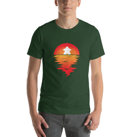 Meeple on Sunset Unisex T-Shirt