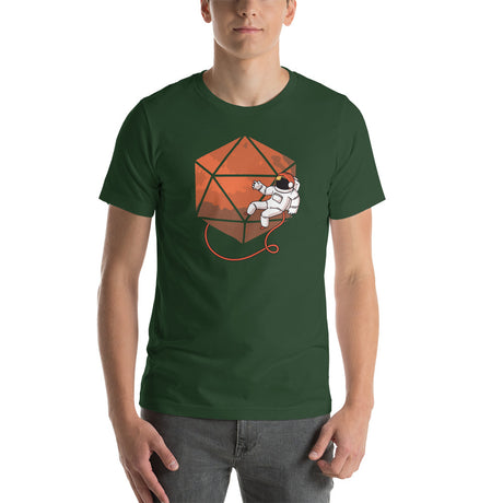 D20 D&D Dice - Mars and Astronaut Unisex T-Shirt