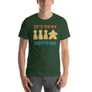 It's Okay to Be Different Board Game Pawns and a Meeple Unisex T-Shirt