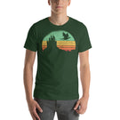 Dragon and Castle in Retro Sunset Unisex T-Shirt