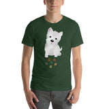 White Cute Puppy Rolling D&D Role Playing Game Dice Unisex T-Shirt