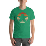 Board Game Meeple in a Striped Sunset Unisex T-Shirt