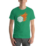 D20 D&D Dice on Fire Unisex T-Shirt