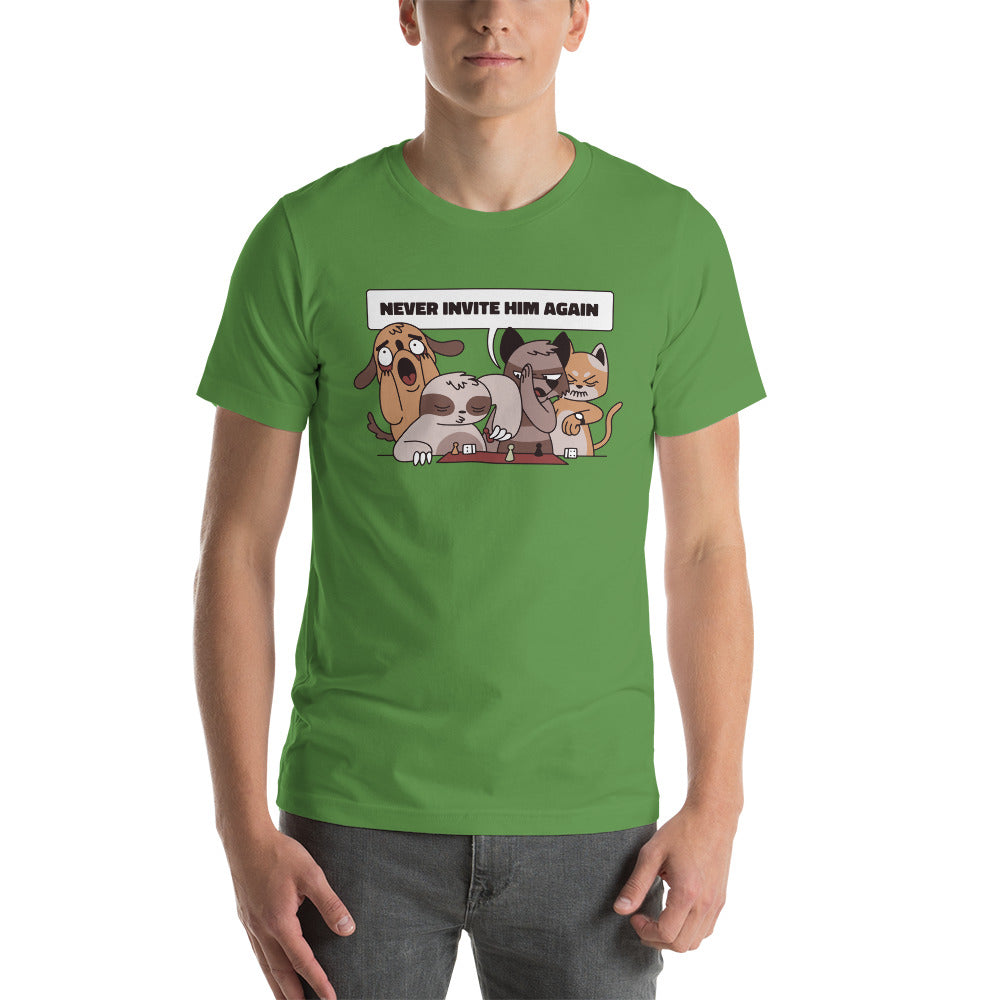 Animals and Sloth are Playing Board Game Funny Unisex T-Shirt