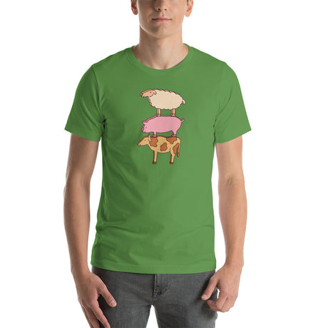 Stacked Farm Animal Meeples - Unisex Board Game T-Shirt